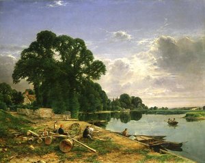 Op de Theems, c.1870 door William W. Gosling