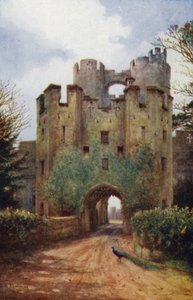 Warwick Castle: ophaalbrug en valhek door William W. Quatremain