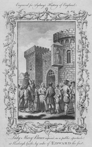 Lady Mary Bruce tentoongesteld als een publiek spektakel in Roxburgh Castle, op bevel van Edward I, 1773