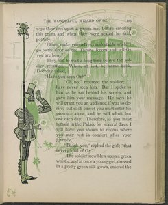 Illustratie uit "De wonderbaarlijke tovenaar van Oz" door Lyman Frank Baum