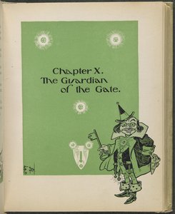 Illustratie uit "De wonderbaarlijke tovenaar van Oz" door Lyman Frank Baum