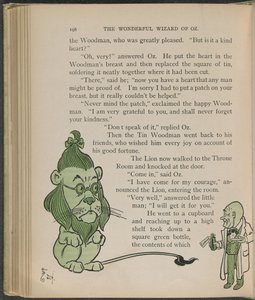 Illustratie uit "De wonderbaarlijke tovenaar van Oz" door Lyman Frank Baum