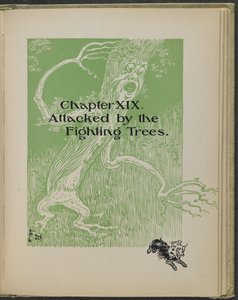 Illustratie uit "De wonderbaarlijke tovenaar van Oz" door Lyman Frank Baum