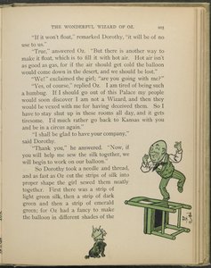 Illustratie uit "De wonderbaarlijke tovenaar van Oz" door Lyman Frank Baum