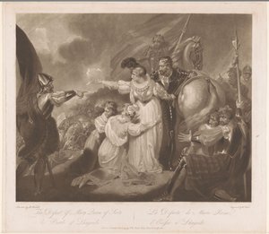 Nederlaag van Maria, koningin van Schotland, tijdens de slag bij Langside door William Ward