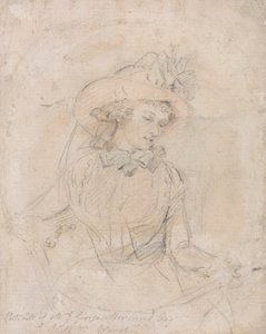 Portretstudie van mevrouw George Morland door William Ward