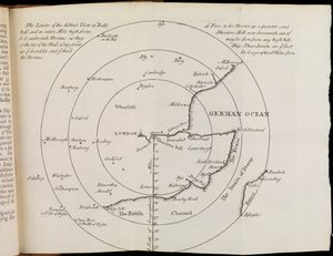 Kaart van Zuidoost-Engeland door William Whiston