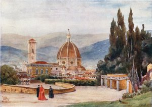 Florence. De Duomo, vanaf de Boboli-tuinen door William Wiehe Collins