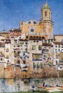 Gerona, de Kathedraal door William Wiehe Collins
