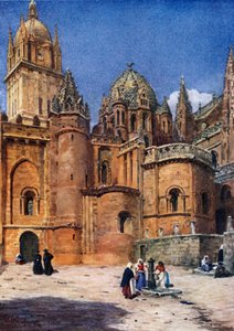 Salamanca, de Oude Kathedraal door William Wiehe Collins
