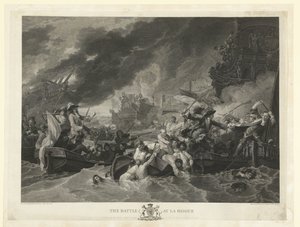 De zeeslag bij Kaap La Hogue, 1692