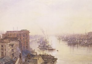 Het zwembad van het Adelaide Hotel, London Bridge door William Wyld