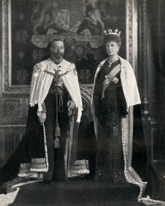 Koning George V en Koningin Mary bij hun eerste opening van het Parlement, 6 februari 1911, 1951