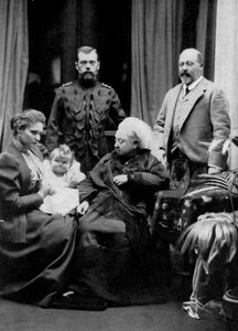 Russische en Britse koninklijke families in Balmoral, Schotland, 29 september 1896 door William and Daniel Downey