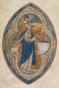 Miniatuur uitgesneden uit een Compendium in historiae genealogia Christi, 1200-1250 door William de Brailes