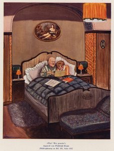 Koppel kijkt naar erotische boeken in bed