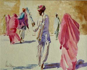513 Jaisalmer, Pijpspeler door Wilson Clive
