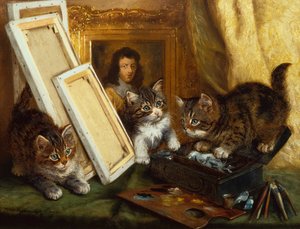 De kittens van de kunstenaar