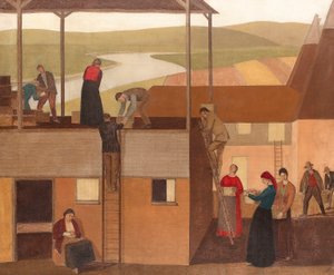 Ontwerp voor muurschildering, c.1918 door Winifred Knights