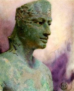 Hoofd van een bronzen standbeeld van Pepy I, Oud-Egyptische farao, 24e-23e eeuw v.Chr., 1926