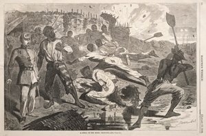 Een granaat in de loopgraven van de rebellen, 1863
