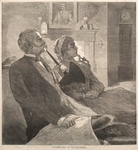 Weer een jaar bij de oude klok door Winslow Homer