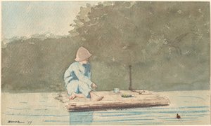 Jongen op een Vlot, 1879 door Winslow Homer