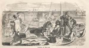 Kampbijeenkomst schetsen: Landing bij de Kaap, 1858