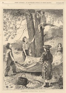 Kastanjes rapen, uit Every Saturday, 29 oktober 1870 door Winslow Homer