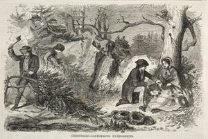 Kerst – Evergreens verzamelen door Winslow Homer