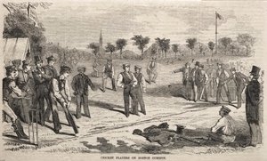 Cricketspelers op Boston door Winslow Homer