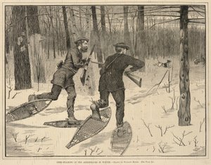 Deer-Stalking in the Adirondacks in Winter, uit Every Saturday, A Journal of Choice Reading, 21 januari 1871 door Winslow Homer