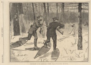 Hertenjacht in de Adirondacks in de Winter, uit Every Saturday, 21 januari 1871 door Winslow Homer