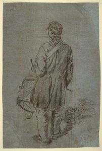 Tekening, Drummer op de rug gezien, waarschijnlijk 1864