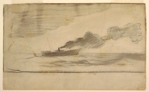 Tekening, Visserstrawler, ca. 1881 door Winslow Homer