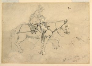 Tekening, Studie voor "ruiterpad, White Mountains", 24 augustus 1868