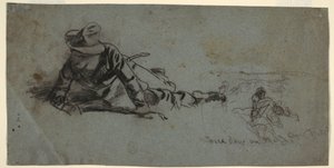 Tekening, Drie dagen aan het front, ca. 1863 door Winslow Homer