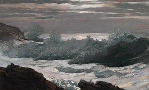 Vroege ochtend na een storm op zee