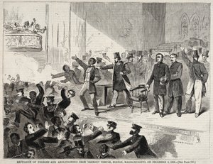Uitzetting van negers en abolitionisten uit Tremont Temple, Boston, Massachusetts, op 3 december 1860 door Winslow Homer