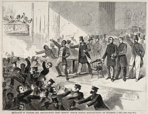 Verdrijving van zwarte mensen en abolitionisten uit Tremont Temple, Boston, Massachusetts door Winslow Homer