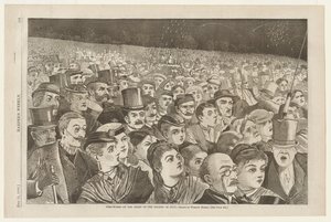 Vuurwerk in de nacht van 4 juli door Winslow Homer