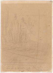 Grant en Lincoln in City Point, Virginia (recto) door Winslow Homer