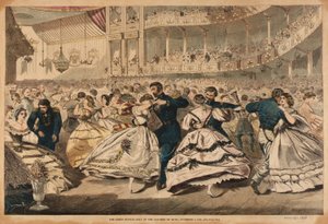 Groot Russisch bal in de Muziekacademie - 5 nov. 1863 door Winslow Homer