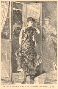Er kwam een storm van wind, regen en spray - en Portia, uit The Galaxy, december 1869 door Winslow Homer