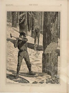 Houtkap in de Winter door Winslow Homer