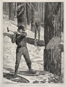 Houtkap in de Winter, 1871 door Winslow Homer