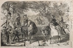 Dag van de Arbeid op het platteland, 1859 door Winslow Homer
