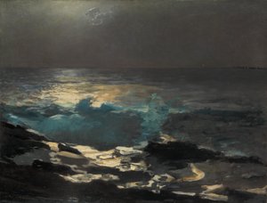 Maanlicht, Wood Island Light, 1894 door Winslow Homer