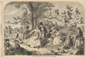 Picknicken in het Bos, uit Harper door Winslow Homer