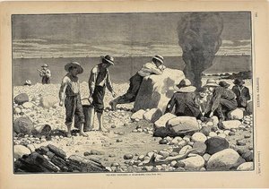 Schetsen van de zee - een mosselpannetje